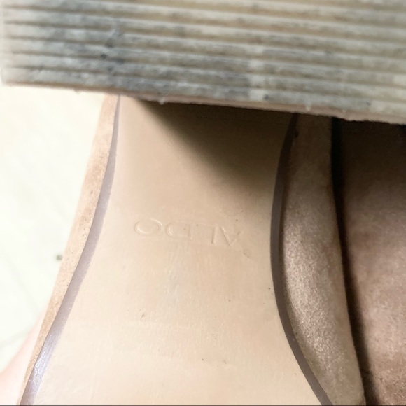 Aldo Astievia Gladiator Lace Up Heeled Sandals Tan - Picture 9 of 9